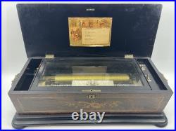 Antique 1880's 76 Pin, 10 Tune Swiss Music Box Very Nice Sounds Great