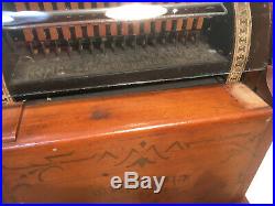 Antique 1880's Organina Roller Organ, Organette Music Box Table Top
