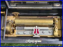 Antique 1885 Mermod Frères Swiss 10-Air Cylinder Music Box Plays Beautifully