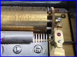 Antique 1885 Mermod Frères Swiss 10-Air Cylinder Music Box Plays Beautifully