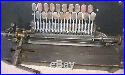 Antique 1887 Gem Roller Organ Music Box Pinned Cob Reed Player with 6 Rolls b