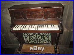 Antique 1888 Music box Mermod Freres interchangeable childs piano rare