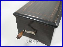 Antique 1888 Swiss Made Mermod Freres Cylinder Music Box- 8 Tunes-37 Note Comb