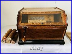 Antique 1890's Concert Roller Organ with 6 Cobs WORKS