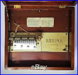 Antique 1897 Regina Disk Music Box, Single Comb, 43 Disks, Sounds Great