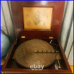 Antique 1900s Collective Regina Oak 15.5 Disc Music Box