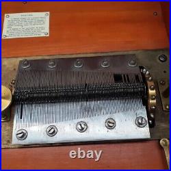 Antique 19th Century 15 1/2 Disc Dual Comb Ornate Regina Music Box & 33 Discs