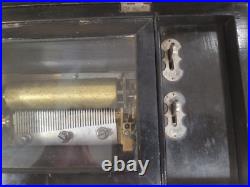 Antique 19th Century Cylinder Music Box Mid 1800's Antique 19th Century Cylinder Music Box Mid 1800's