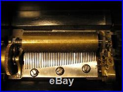 Antique 19th Century Henry Gautschi & Sons Swiss 6 Song Cylinder Music Box Works