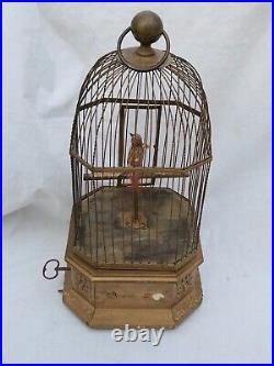 Antique 19th Century Large 21 French Automaton Singing Mechanical Bird Cage