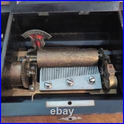 Antique 19th Century Swiss Cylinder Music Box Works, Six Songs-Hear It Play