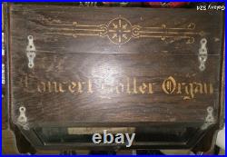 Antique 19th Century THE ORIGINAL CONCERT ROLLER ORGAN Hand Crank Working