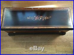 Antique 19th Century Victorian Marque De Fabrique 8-Song Swiss Music Box Withinlay