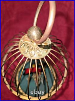 Antique 2 Bird W. Germany Mechanical Birdcage Music Box, Automatron Moving Bird Antique 2 Bird W. Germany Mechanical Birdcage Music Box, Automatron Moving Bird