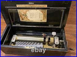 Antique 20 Louis Jadot Mermod Freres Swiss Cylinder 8 Song Music Box Works