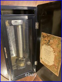 Antique 20 Louis Jadot Mermod Freres Swiss Cylinder 8 Song Music Box Works