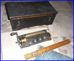 Antique 4 1/2 Cylinder Music Box, fixer-upper unusual # 42178