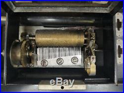 Antique 6 Air Picard Lion Geneve Cylinder Music Box