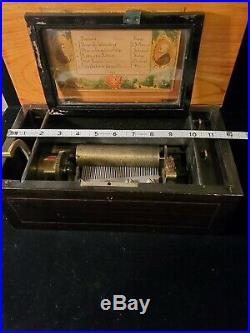 Antique 6 Airs Geneve Picard Swiss cylinder music box