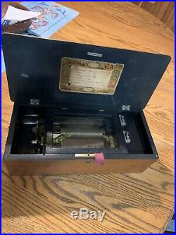 Antique 6 Tune Cylinder Music Box