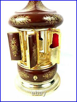 Antique Automation Fully Automatic Musical Cigarette Carousel Dispenser Italy