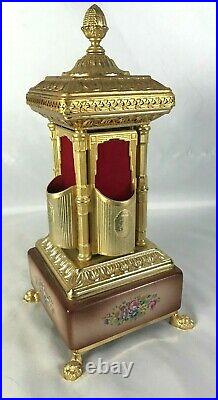 Antique BREVETTATO Carousel Music Box Cigarette Dispenser Lipstick Holder ITALY