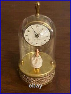 Antique Ballerina Alarm Clock Music Box, Dances to Waltz, Roses From the South