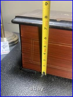 Antique Bells in Sight Cylinder Music Box 15x10x8