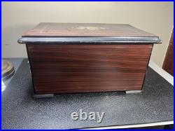 Antique Bells in Sight Cylinder Music Box 15x10x8
