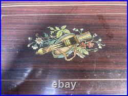 Antique Bells in Sight Cylinder Music Box 15x10x8