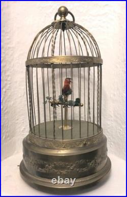 Antique Bontems Wind-Up Singing Bird Made In France Mint Working Condition