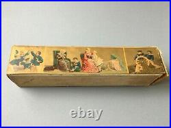 Antique Box Advertising Color Lithograph Cardboard Decorative Piano Music Roll