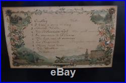 Antique C. 1880 C. H KNUSLI SWISS CYLINDER MUSIC BOX LARGE 36 LONG 10 AIRS