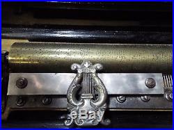 Antique CHARLES PAILLARD & CO. SWISS Inlaid Wood Case CYLINDER MUSIC BOX -WORKS