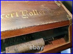 Antique CONCERT ROLLER ORGAN Cob Music Box Walnut Victorian Restoration Project
