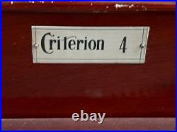 Antique CRITERION MUSIC BOX & DISCS Estate Fresh No Broken Teeth