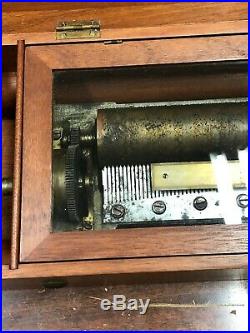 Antique Case 13 Cylinder Music Box 22 case with Zither