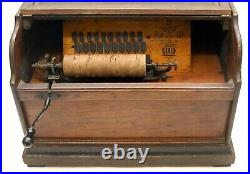 Antique Chautaqua Crank Roller Organ With 9 Cobs Working Order