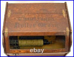 Antique Chautaqua Crank Roller Organ With 9 Cobs Working Order