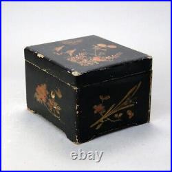 Antique Chinoiserie Decorated Ebonized Disc Music Box C1890