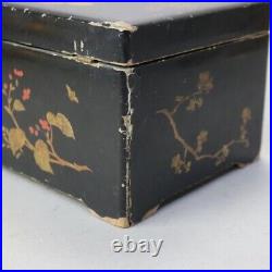 Antique Chinoiserie Decorated Ebonized Disc Music Box C1890