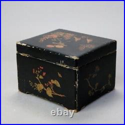 Antique Chinoiserie Decorated Ebonized Disc Music Box C1890