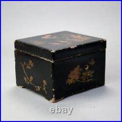 Antique Chinoiserie Decorated Ebonized Disc Music Box C1890