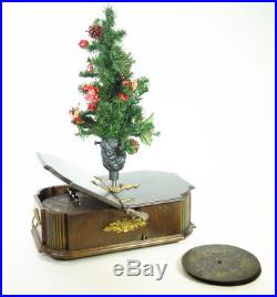 Antique Christmas Gloriosa Tree Stand Music Box Automaton