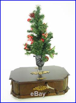 Antique Christmas Kalliope Gloriosa Tree Stand Music Box Automaton