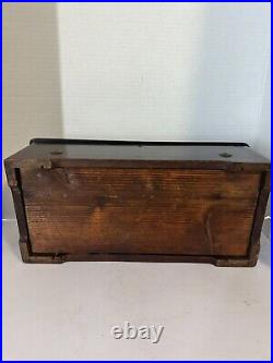 Antique Circa 1880 Swiss 17long Music Box Wooden Case Decorative Inlaid