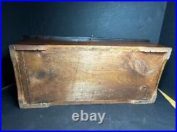 Antique Circa 1880 Swiss 18 1/2 Long Music Box Wooden Case 12 Songs