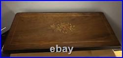 Antique Circa 1880 Swiss 23 Long Music Box Wooden Case Decorative Inlaid