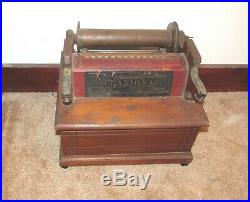 Antique Clariona Reed Pipe Organ Organette Music Box Paper Roll
