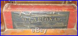 Antique Clariona Reed Pipe Organ Organette Music Box Paper Roll